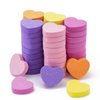 MelodySusie Heart Shape Mini Nail Buffer Block,100/180 Grit Double-Sided Sponge Nail File,Professional Nail Polishing Tools for Shaping and Smoothing,Suitable for Manicures and Pedicures,50 Pcs