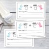50 Gender Reveal Vote Cards, Gender Reveal Baby Shower Voting Cards for Boy or Girl, Gender Reveal Party Games, 3.5 X 2 Inches.