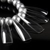 Upgrade 3XL No C Curve Stiletto Nail Tips - 240 Pcs XXXL Super Long Full Cover Acrylic Fake Nail Tips Clear Flattened None C Curve Stiletto Flat Nail Tips for Women Girls with Case