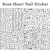 8 Sheets Letter Nail Art Sticker Heart Lips Nail Decals Self-Adhesive Design Stickers Letters Alphabet Hearts Lips Nail Stickers for Women Girls Valentines Day Nail Decoration DIY Manicure Tips