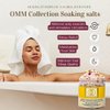 OMM Collection Natural Floral Soaking Bath Salt - Detox Body & Foot Soak - Bath Salt with Rose & Jasmine Petals - Pink Himalayan & Dead Sea Salt Flakes - Relaxing Bath Soak (Jasmin Rose)