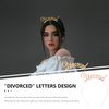ABOOFAN 2pcs Divorce Headband Hair Ties for Women Divorced Hair Band Letters Hair Band Photo Ornament Lady Letters Headpiece Womens Hair Accessories Party Hat Crown Alloy Woman
