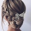 Campsis Rhinestone Bridal Wedding Hair Comb Crystal Side Comb Bride Hair Accessories for Women and Girls (Silver)