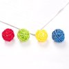 Seadiquiet 10Pcs Funny Kitten Cat Playing Toy Candy Color Rattan Ball Pet Supplies Random Color Balls