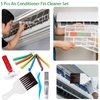 5 Pcs Air Conditioner Fin Cleaner Set 3 Different Ac Fin Comb Condenser Fin Straightener,2 Different Brush Condenser Ac Coil Cleaner Air Refrigerator Fin Cleaner Evaporator Radiator Repair Clean Tool