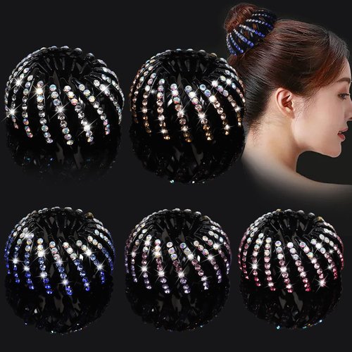 5 Pcs Bird Nest Hair Clips Holder Ponytail Holder Bun Barz Bun Clip Accessories for Women and Gir...