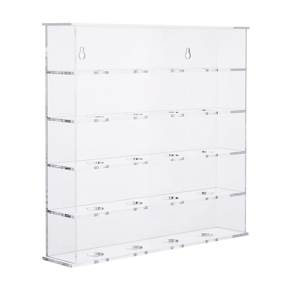 SUPERFINDINGS 1 Set Mountable Golf Ball Holder Golf Ball Collection Acrylic Display Cabinet Clear Showcase Racks for Hanging with 20 Holes Golf Cargo Display Shelves for Shop Windows