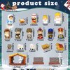 Pamonrueer 19 Pcs Little Nativity Set Christmas Nativity Scene Resin Hand-Painted Nativity Set Figures Party Decorations Tabletop