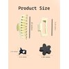 Savingssphere Hair Clips – 4 Inch Claw Hair Clips for Women, 3.14 Inch Rectangle Claw Clips, Flower Hair Clips, 20 Pcs Small Hair Clips for All Hair Types (Cream)