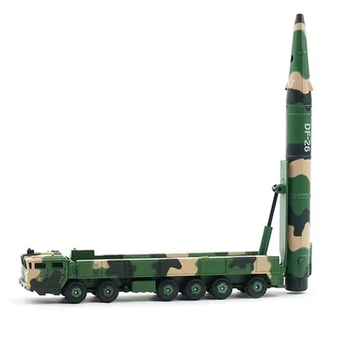 ZEZEFUFU 1:100 Dongfeng 26 Nuclear&Constant Missile Vehicle Model Military Scene Display Model