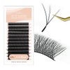 NATUHANA WW Clover Eyelash Extensions 0.07mm C Curl 9-15 Mixed Tray Double 3D Lashes Supplies Premade Fans Russian Volume Faux Mink 12Rows/Case W Shape Lash Extensions (d3D black;0.07 C, 9-15 MIX)