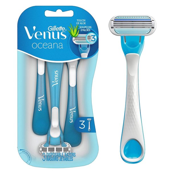 Gillette Venus Oceana Women's Disposable Razor, 3 Razors(Pack of 1)