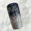 Holographic Chunky Glitter, 100g Black Cosmetic Craft Glitter for Epoxy Resin, Nail Sequins Iridescent Flakes, Body, Face, Hair, Nail, Glitter Slime Making