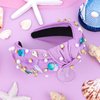 YARIEW Mermaid Knotted Headband for Women and Girls, Mermaid Headband for Little Girl Hair Accessories, Mermaid Tail Starfish for Mermaid Hair Accessories Mermaid Party Decorations Gifts (Purple)