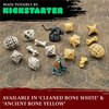 DND Dice Set - Set of 7 Polyhedral Skull & Bone RPG Dice - D20, D12,%D10, D10, D8, D6 & D4 Sided. Cool & Unique Gift for Dungeons & Dragons, Warhammer, D&D, Pathfinder, D and D Accessories. (White)