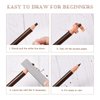 LSxia Waterproof Eye-Brows Pen-cil Set, Pull Cord Peel-off Eyebrow Pencil Microblading Eyebrow Pen Supplies Kit, White Eye-Liner Pencil and Eyebrows Tool Tattoo Makeup For Marking (5+1 Dark Brown)