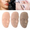 Microblading Practice Face Skin, 3pcs 5D Practice Skin Head Silicone Semi Permanent Microblading Training Facial Skin Lash Mannequin Head for Makeup
