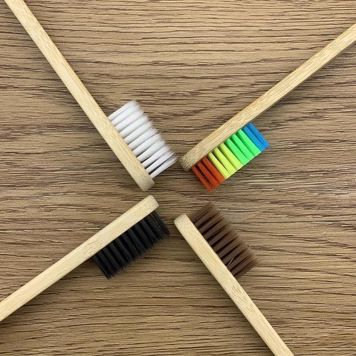 Bamboo Toothbrush for Adult 10pcs, Biodegradable Eco-Friendly Natural Organic Bamboo Charcoal Toothbrushes, Premium BPA Free for Best Clean, Eco-Friendly Tooth Brush
