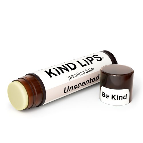 Unscented USDA Organic Lip Balm Single Tube – 100% Natural & Moisturizing, Enriched with Beeswax & Coconut Oil – Hydrating, Non-Toxic Lip Care for Dry, Chapped Lips – Sensitive Skin Types