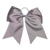 New "SILVER GRAY" Cheer Bow Pony Tail 7 Inch Girls Hair Bows Cheerleading Dance Practice Football Games Competition Birthday Solid Color Grosgrain Ribbon