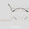 Teumire Blue Light Blocking Glasses for Women Men Round Metal Frame Clear Lens Computer Eyeglasses 50MM (Gold Frame)