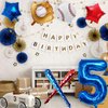 Baseball Balloons 5th Birthday Decorations for Boys, Baseball Party Decoration Baseball Sports Theme Party Supplies, 40 inch Foil Number Balloons Number 5 Balloon Blue Red White Sports Balloon Kits
