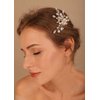 Denifery Bride Wedding Hair Comb Crystal Hair Piece Silver Pearl Headpiece Bridal Hair Accessories for Women and Girls