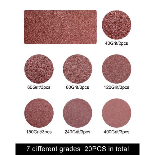 S SATC 3x18 Sanding Belts 20PCS Belt Sander Paper Aluminum Oxide (3 Each of 60/80/120/150/240/400 Grits & 2 of 40 Grits) Ideal for Wood Metal Paint Sanding