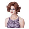 Rugelyss Ginger Short Wavy Wigs with Bangs Curly Auburn Hair Wig Synthetic Wigs for Women for Cosplay or Halloween