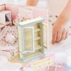 NUOBESTY Wooden Dollhouse Bookshelf Cabinet Dollhouse Display Shelf Miniature Display Bookcase Model for Dollhouse Fairy Gardens Miniature Furniture Accessories
