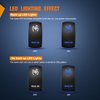 Nilight Rock On Rocker Switch Led Light Bar Switch 5 Pin Laser On Off SPST switches 20A/12V 10A/24V Switch Blue with Jumper Wires Set for Cars Trucks Boats ATVs UTVs RVs, 2 Years Warranty