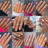 12 Pack 288Pcs Press on Nails Medium And Short - OPkssnails French Tip Press On Nails Almond And Square,Reusable Glue On Nails, Gel Fake Nails for Women