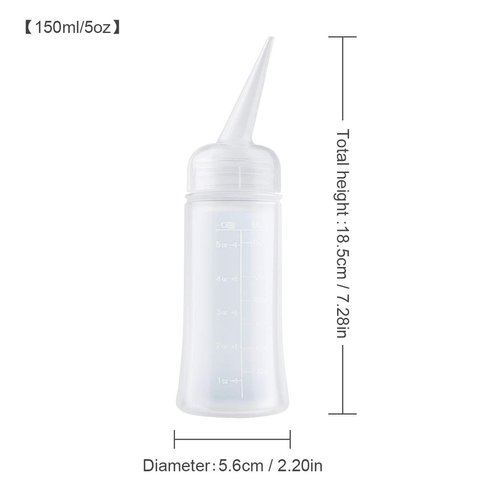 driew Applicator Bottles for Hair, 5oz Hair Squeeze Bottle with Angle Tip Color Applicator Bottle Hair Dye Bottle Pack of 2