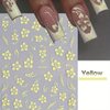 8PCS Hibiscus Flower Nail Art Stickers, Hawaiian Flowers Nail Decals White Pink Yellow 3D Self-Adhesive Flowers Stickers for Nails Summer Floral Manicure Sliders for Women Girls Nail Art Decorations