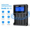 18650 Charger XTAR VC4H Battery Charger 4 Bays Updated 21700 Battery Charger USB C Charger Not Including Batteries (VC4H Charger)