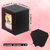 RADWIMPS Deck Box For MTG Commander Deck, Fits 100+ Cards, Magnetic Card Box Organizer With 2 Dividers & Window Display, Perfect for Magic Commander TCG, CCG Cards (Black&Red)