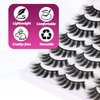 Veleasha Lashes 3D Faux Mink Lashes Fluffy False Eyelashes Natural Look 14 Pairs Lashes Pack Luxury Wispy Fake Eyelashes (3D07)