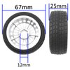 HIRCQOO OD2.75'' Nylon 12mm Hex Hub Wheel Rims & Rubber Tires Compatible with HSP Tamiya HPI Traxxas 1/10 1/12 On-Road Car,WLtoys 144001 A959 124018 LaTrax RC Buggy (White)