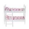 Z MAYABBO Wooden Dollhouse Furniture of Baby bunk Bed with Ladder for Miniature Dollhouse Accessories - 1/12 Scale