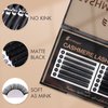 Embagol Classic Volume Lash Extensions Cashmere Lash Trays Premium Silk Lashes Soft Matte Black Professional Supplies for Lash Tech(0.15 D 8-16mm)