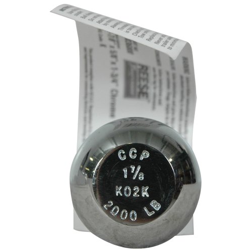 Reese Towpower 7036800 1-7/8" Chrome Hitch Ball for ATV/Lawn Tractor, Gray