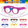 Lemicin 6 Pcs DIY Building Bricks Glasses Building Blocks Games for Kids Birthday Party Favors Supplies, Boys Girls Carnival Party Games Decor