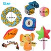 SZKOKUHO Puppies Pet Multiple Designs Rope Dog Chew Toys,Cute Stuffed Plush Puppy Squeaky Toys for Small Medium Dogs Interactive Play Exercise (Pack of 15)