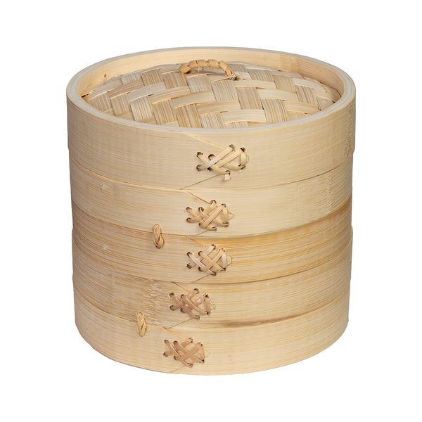 Joyce Chen 2-Tier Bamboo Steamer Baskets, 6-Inch