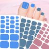 JERCLITY 440 Pieces 20 Sheets Toenail Stickers for Women Nail Art Wraps Toe Nail Stickers Nail Wraps for Toes Nail Polish Strips Nail Polish Stickers for Toenails Color Strips