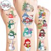 100PCS Cute Retro Snowman Tattoos Stickers Snowman Themed Birthday Party Decorations Favors Supplies Winter Christmas Party Decorations for Kids Boys Girls Classroom Prizes Rewards