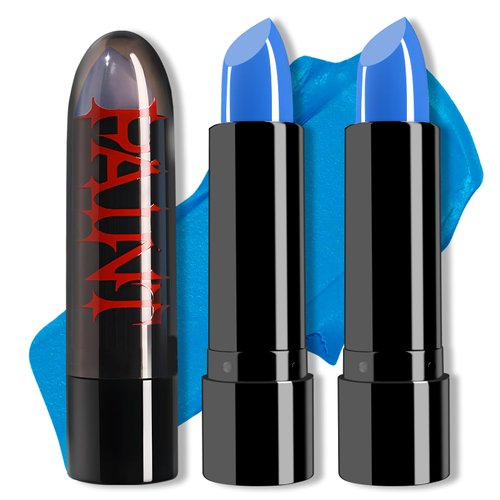 Wugbc 2 Pcs Blue Eye Black Softball Football Baseball Lacrosse, Cream Face Body Paint Stick Halloween SFX Avatar Smurf Mystique Clown Cosplay Makeup Kit, Eyeblack Sticks for Sports Special Effects