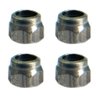 Teak Tuning Professional Fingerboard Lock Nuts, Nylon Insert, Stainless Steel, Silver (Pack of 4)