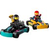 LEGO City Go-Karts and Race Drivers Toy Playset, 2 Driver Minifigures, Racing Vehicle Car Toy, Fun Race Car Toy Gift for Kids Aged 5 and Up, 60400