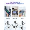 Kobilar Apple MFi Certified 3 in 1 Charging Cable, CarPlay Cable, USB A to Lightning/Type-C/Micro, Multi Charger Cable, Compatible with iPhone,iPad,Samsung,Pixel,Android (Black, 2pack-3.3+6.6ft)